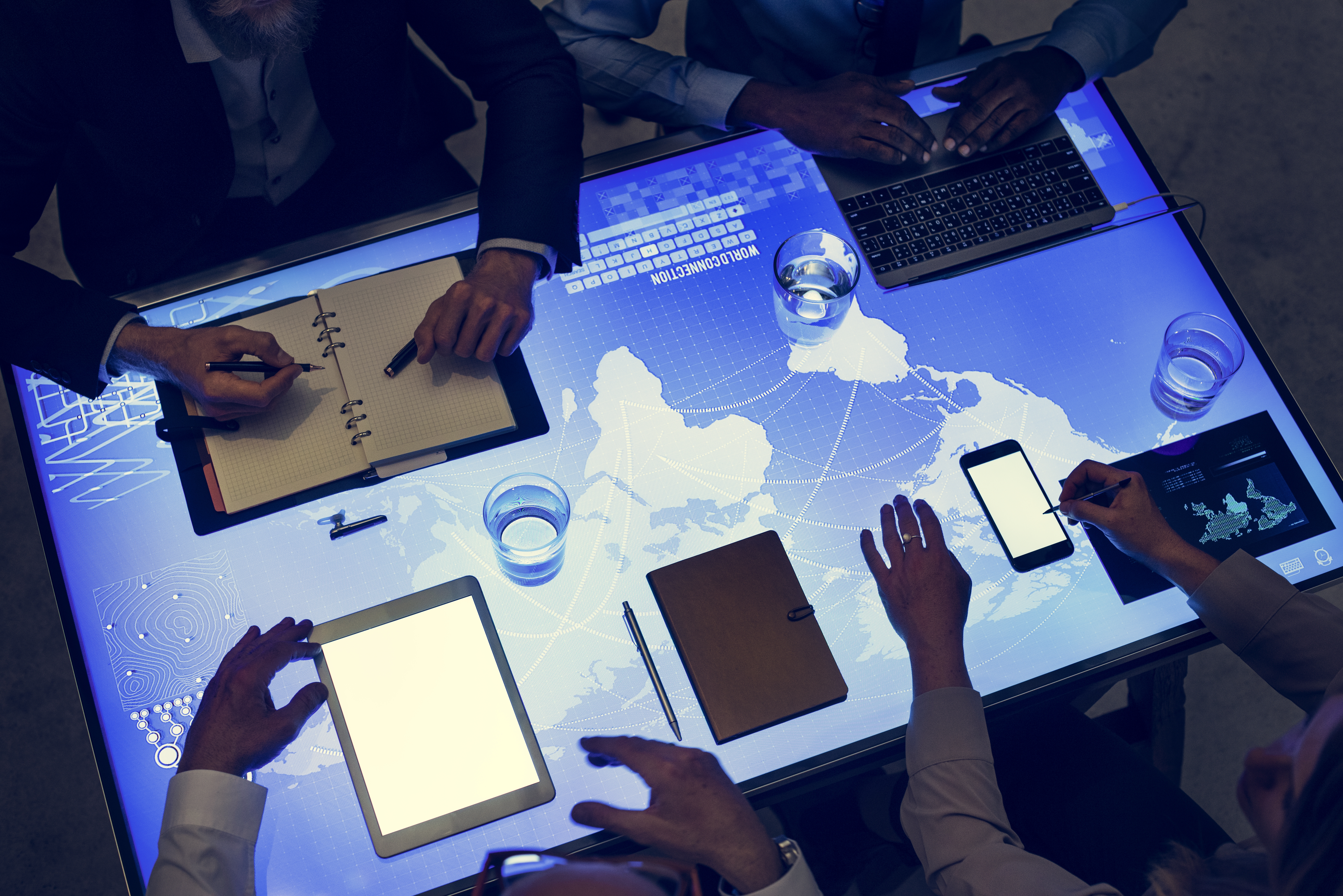 digital-devices-in-a-cyber-space-table